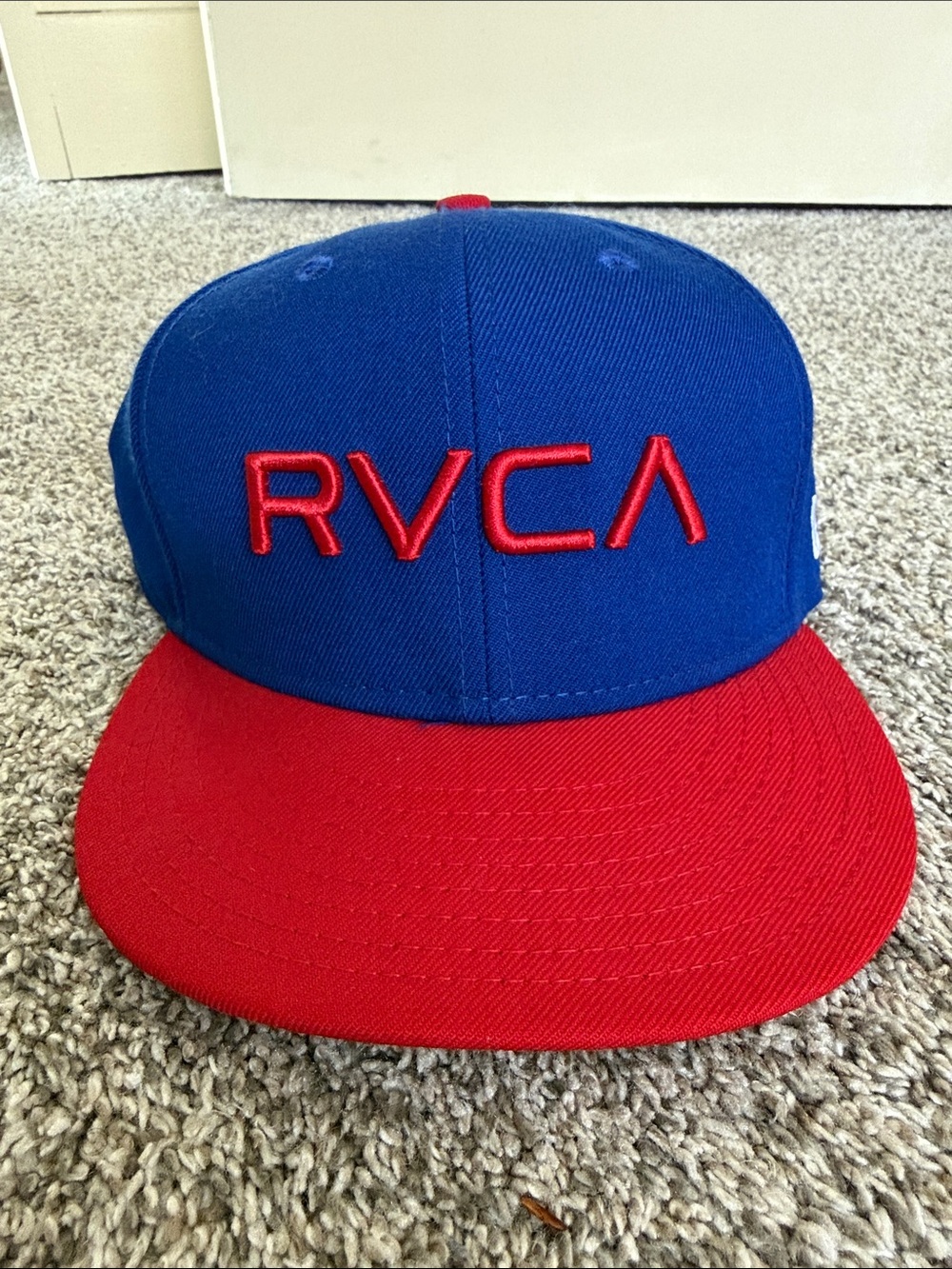 RVCA NewEra Fitted Flat Bill Hat Sz. 7-1/2